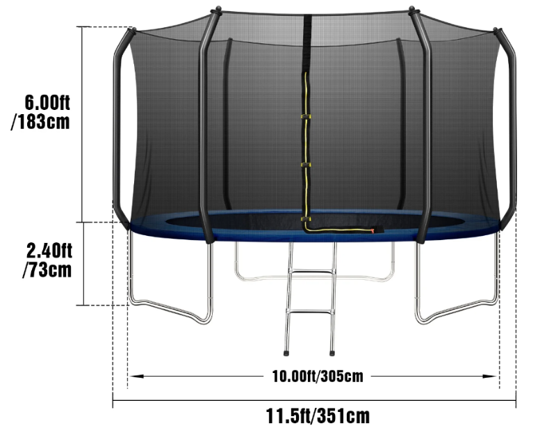 Photo 1 of ***NEW, FACTORY SEALED.

TRIPLE TREE 10 FT Trampoline with Safe Enclosure Net, 660 lbs Capacity for 3 Kids, Outdoor Fitness Trampoline with Waterproof Jump Mat Ladder for Indoor Park Kindergarten Toddler Trampolines