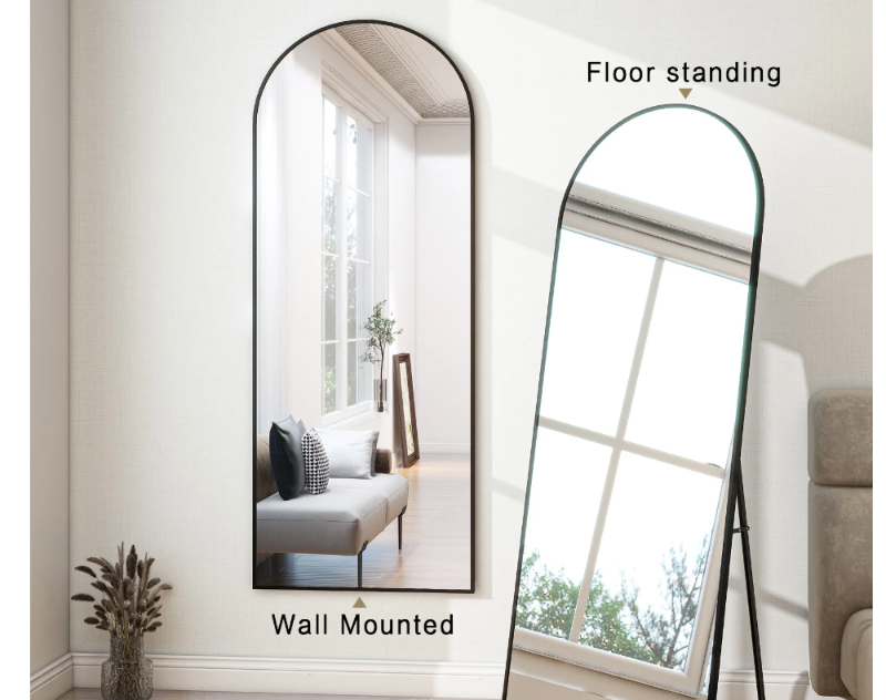 Photo 1 of BEAUTYPEAK 71"x 26" Oversized Full Length Mirror Arch Standing Floor Mirror Full Body Mirror, GOLD

***NEW, FACTORY SEALED.