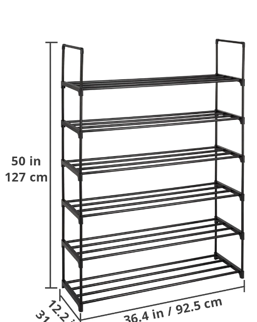 Photo 1 of ***NEW

6-Tier Metal Sturdy Shoe Rack Shelf Shoe Tower Stand 30- Pairs Shoe Storage Cabinet Organizer for Closet Entryway Bedroom Living Room Home, Black Finish
