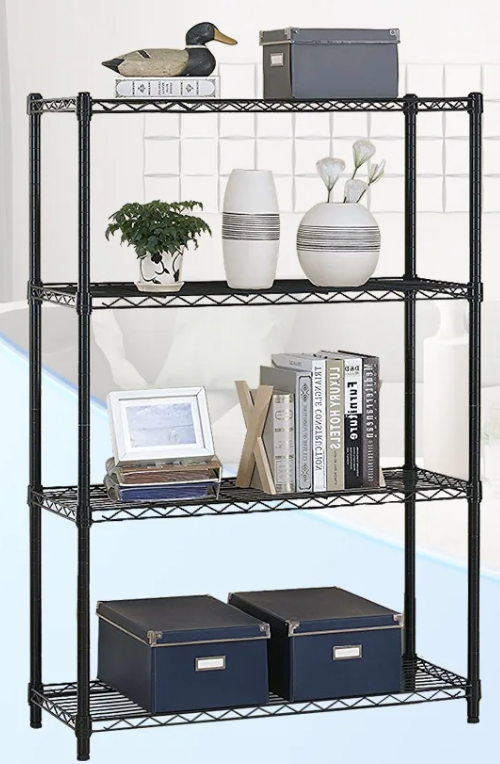 Photo 1 of ***NEW, FACTORY SEALED. 

4 Shelf Wire Shelving Unit Garage NSF Wire Shelf Metal Storage Shelves Heavy Duty Height Adjustable for 1000 lbs Capacity Black
