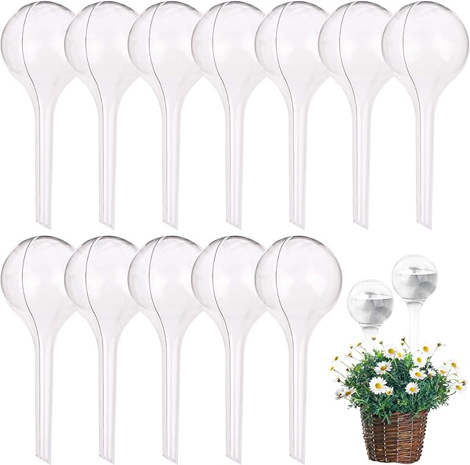 Photo 1 of 12 PCS Clear Plant Watering Globes, Automatic Self Watering Bulbs Clear Plastic Ball Plant Watering Device Drip Irrigation Water Globes for Indoor Outdoor Plants (475)