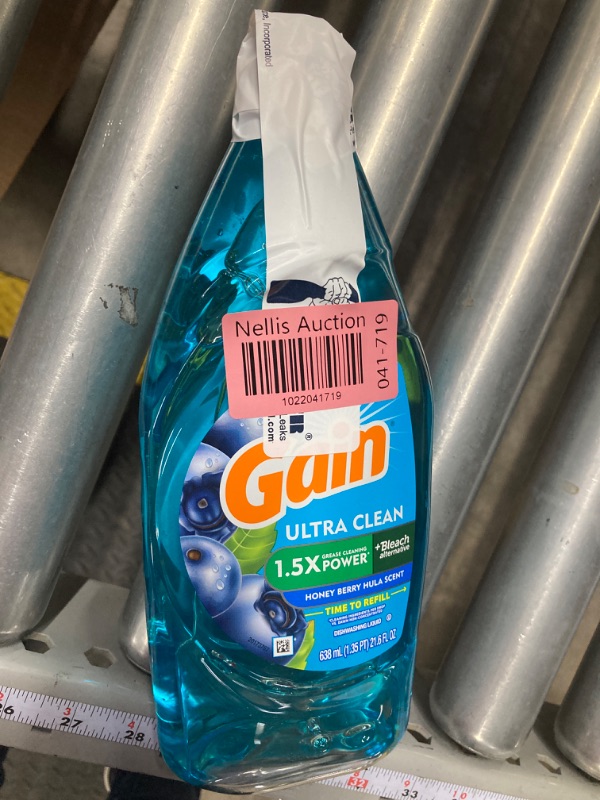 Photo 1 of Gain Ultra Bleach Alternative Dishwashing Liquid Dish Soap, Honey Berry Hula, 21.6 fl oz 21.6 Fl Oz (Pack of 1)