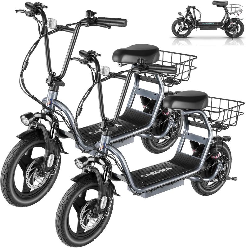 Photo 1 of ***FOR PARTS*** Caroma Peak 1200W Electric Scooter with Seat, 14" Fat Tire Adults Electric Scooter with Shock Absorbing, 500Wh Battery up to 30 Miles&20MPH,...
