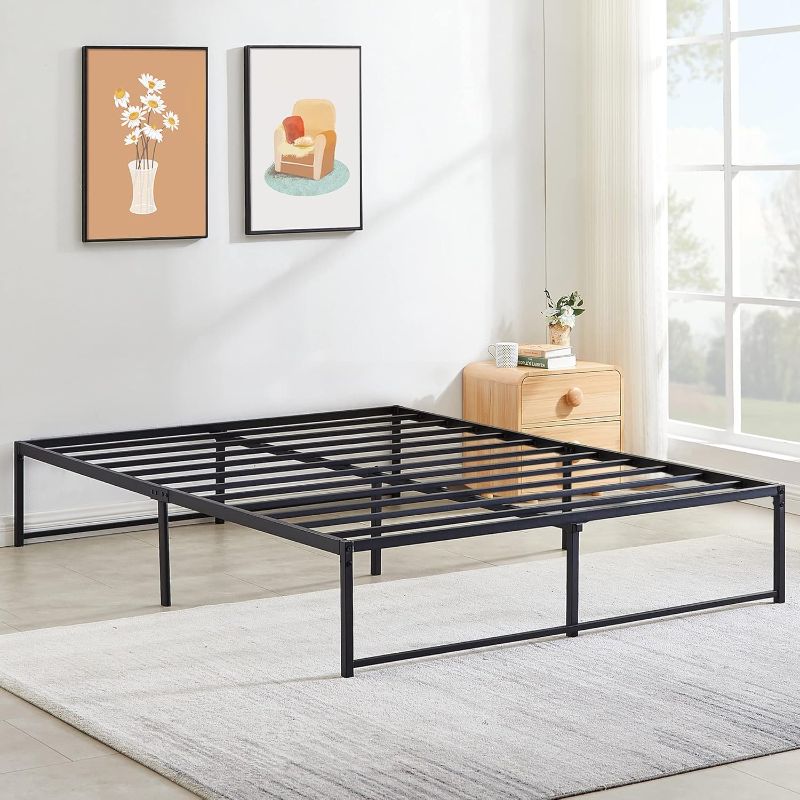 Photo 1 of  Metal Platform Bed Frame/Mattress Foundation/No Box Spring Needed (Queen Size)