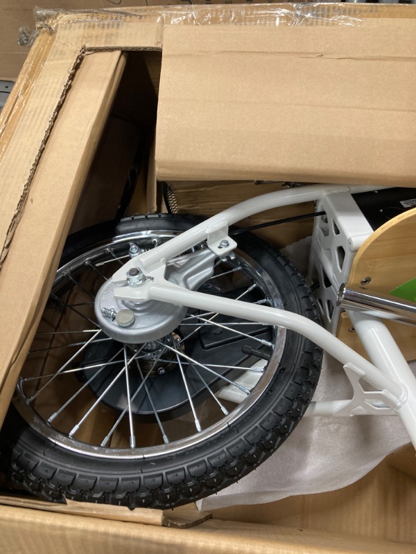 Photo 1 of EcoSmart Metro Electric Scooter – Padded Seat, Wide Bamboo Deck, 16" Air-Filled Tires, 500w High-Torque Motor, Up to 18 mph, 12-Mile Range, Rear-Wheel Drive
