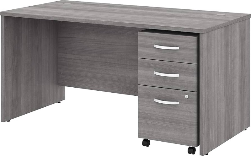 Photo 1 of Bush Business Furniture Studio C 60W x 30D Office Desk with Mobile File Cabinet in Platinum Gray(**See Comment**)