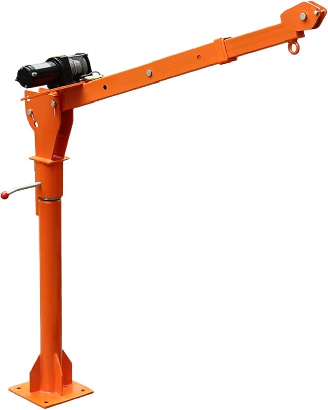 Photo 1 of 1100 Lbs Pickup Truck Jib Cranes 12V Folding Truck-Mounted Bed Crane with Adjustable Design & 360 Swivel Heavy Duty Painted Steel Truck Cranes for Generators, Engines, Compressors (**See Comments**)