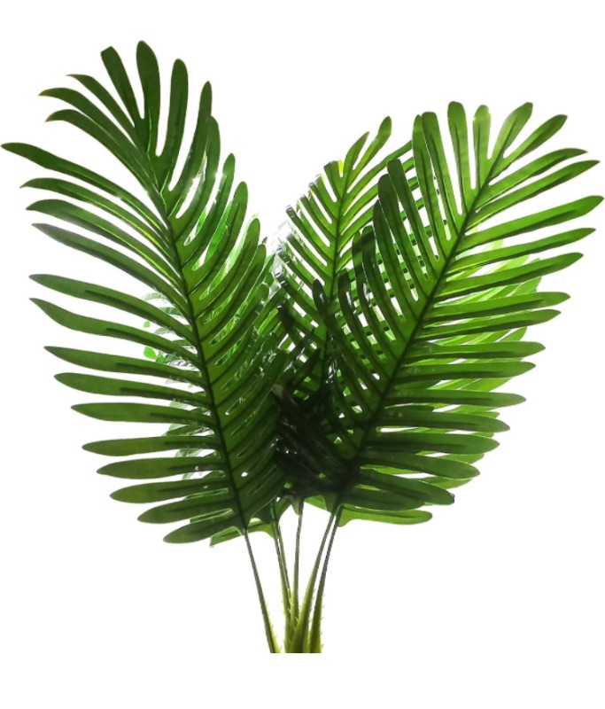 Photo 1 of Pack Palm Artificial Plants Leaf for Home Kitchen Party Flowers Arrangement Wedding Decorations,Faux Large Tropical Palm Leaves Imitation Ferns