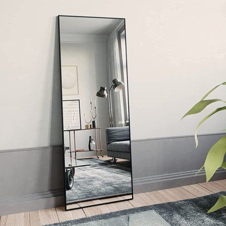 Photo 1 of BEAUTYPEAK 64 X21 Full Length Mirror Rectangle Body Dressing Floor Standing Mirrors Black