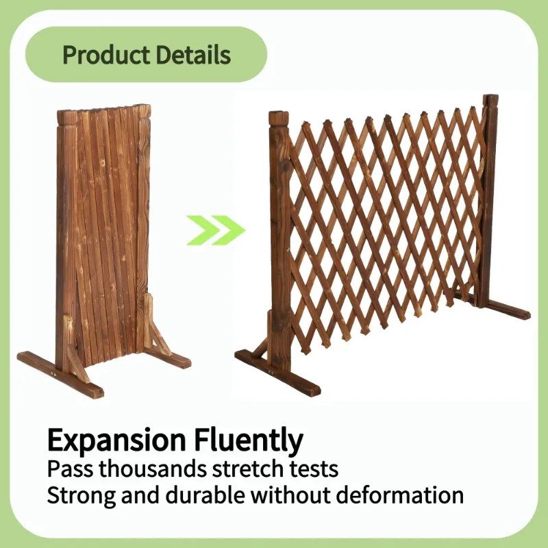 Photo 1 of IAJXWI 2 Pack 27.5" x 63" Extendable Instant Wood Fence, Pet Gate Retractable Fences Barrier Section Partition for Home Garden Indoor Outdoor Yard, Dog Gate