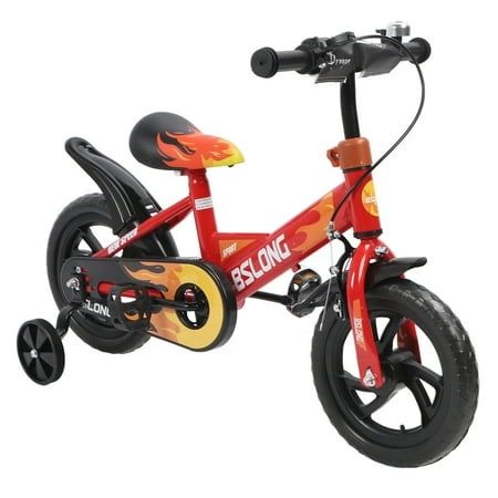 Photo 1 of Eotvia Balance Bike with Training Wheels 12 Inch Kids Bike with Adjustable Handlebar 2-in-1 Toddler Bike with Handbrake/Bell/Pedals Lightweight Bic