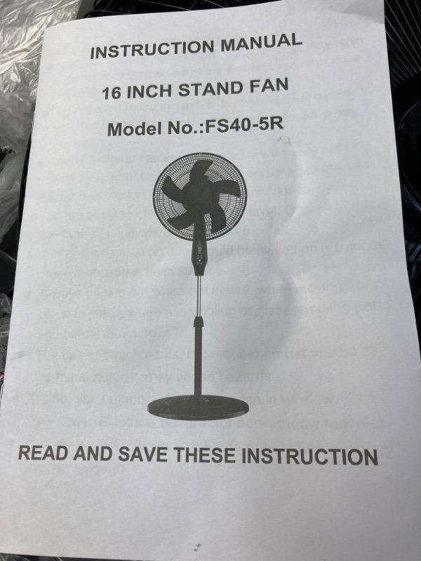 Photo 4 of 16 Pedestal Fan with Remote IFanze 3-Speed Height Adjustment Standing Fan 8H Timer Oscillating Cooling Fan for Bedroom Home Office(Black)