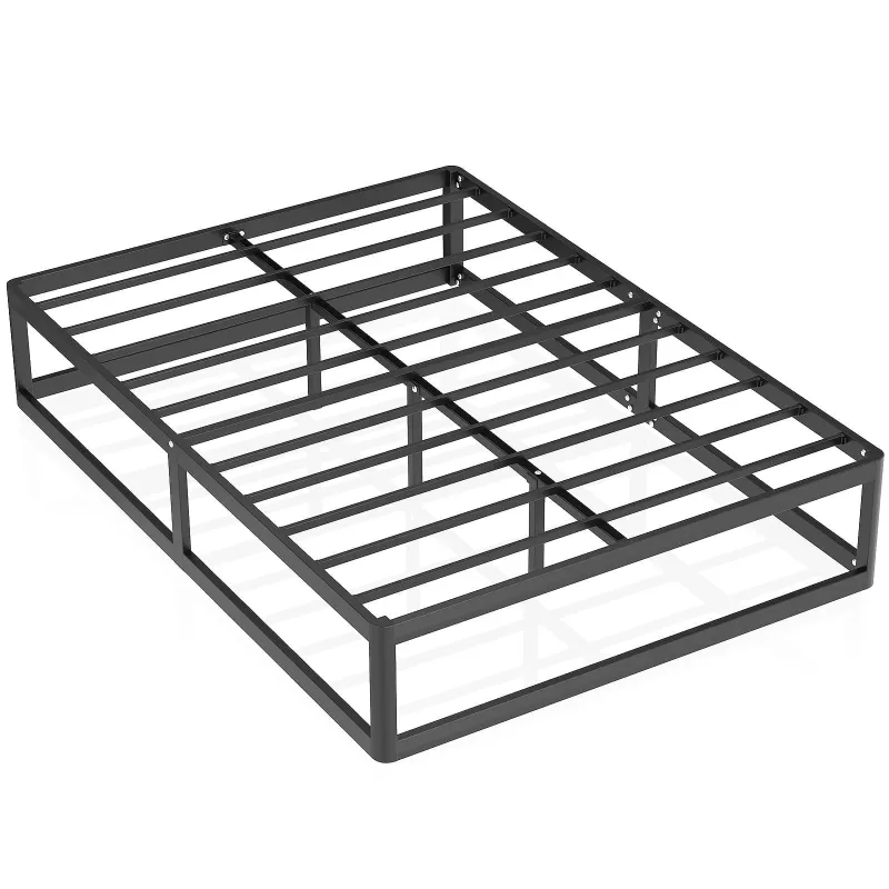 Photo 1 of HOMEFORT Full Bed Frame Platform,14" Metal Platform Bed Frame Full,Heavy Duty Steel Slat Mattress Foundation,No Box Spring Needed, Black