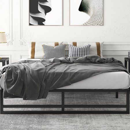 Photo 1 of Amolife King Size Metal Platform Bed Frame with 14 Under Bed Storage