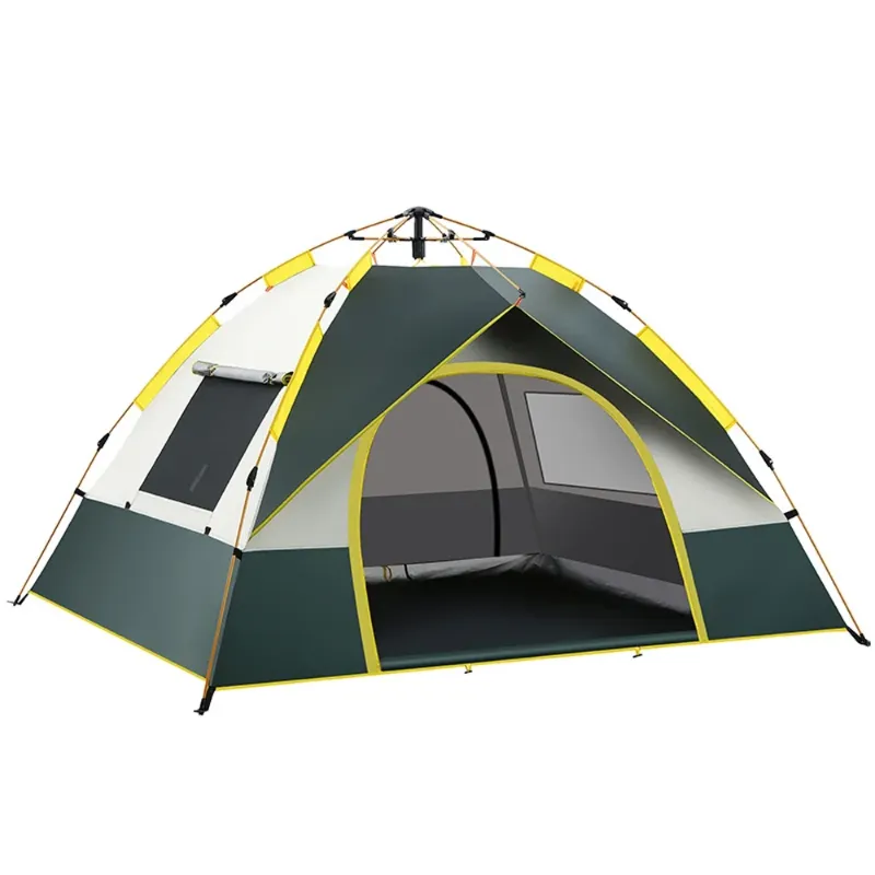 Photo 1 of 3-4 Person Camping Dome Tent, Quick Setup Windproof & Rainproof Ultraviolet Protecting Shelter with 2 Door & 2 Window for Camping Hiking Backpacking Beach