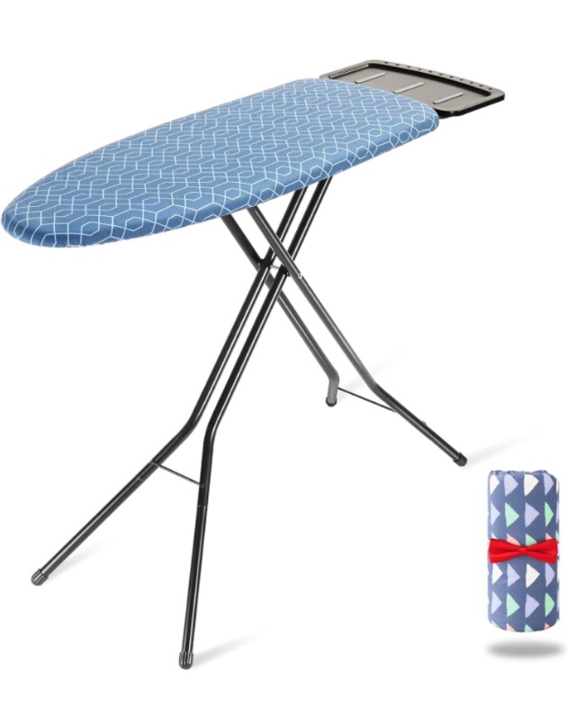 Photo 1 of APEXCHASER Ironing Board with Iron Rest, 2 Heat Resistant Covers and Seven-Level Adjustable Heights, Space-Saving Iron Boards with Heavy Sturdy Metal Legs