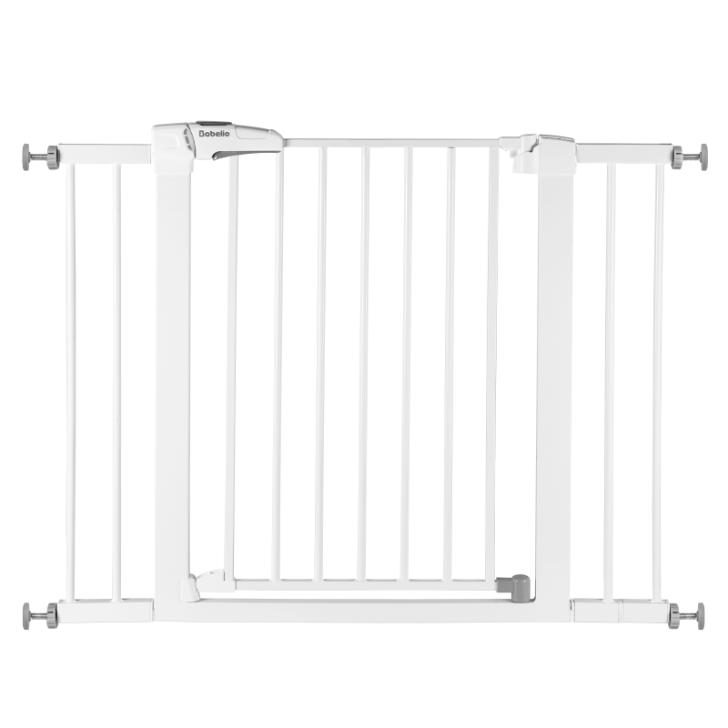 Photo 1 of BABELIO 27-40" Auto Close Baby Safety Gate, No Drilling Pressure Mounted Dog Gate for Stairs, Doorways, Outdoor (White)
