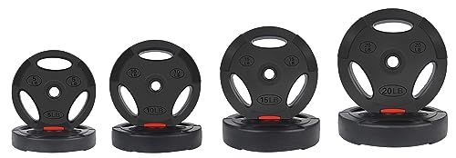 Photo 1 of Signature Fitness 100LBS Vinyl Standard 1-Inch Plate Weight Plate for Strength Training and Weightlifting