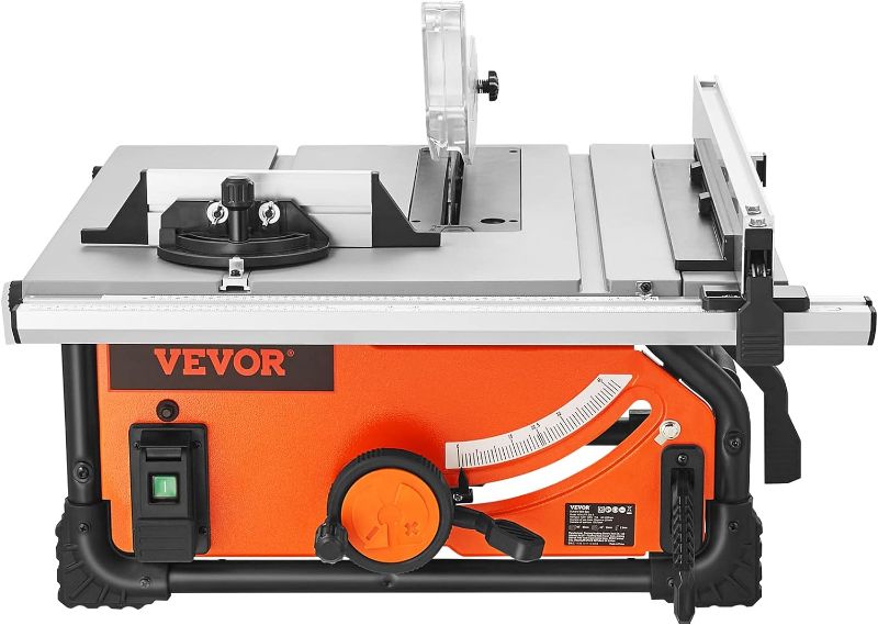 Photo 1 of ***(DUSTY)***
VEVOR Table Saw for Jobsite, 10-inch 15-Amp, 25-in Max Rip Capacity, Cutting Speed up to 4500RPM, 40T Blade, Portable Compact Tablesaw with Sliding Miter Gauge DIY Woodworking and Furniture Making https://a.co/d/2N9kl5X