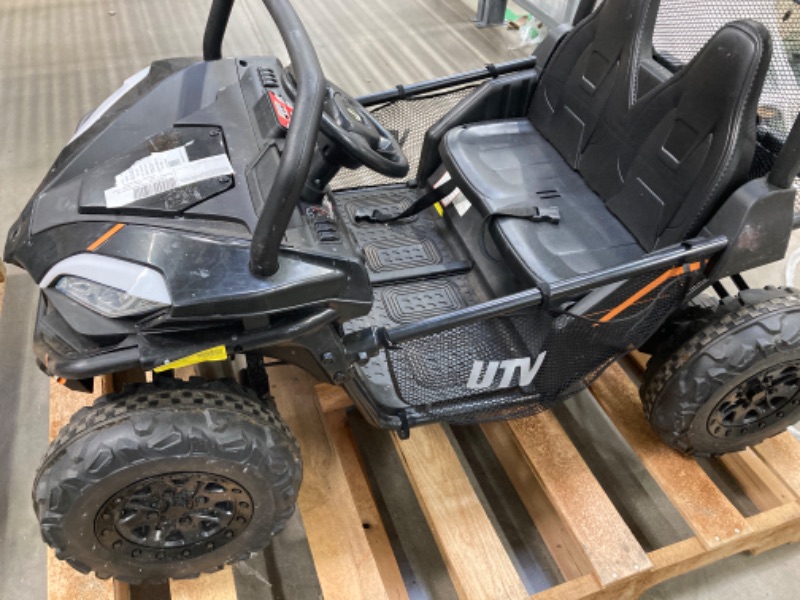 Photo 6 of 24V Kids Ride on Car,Neche 2 Seater Powered off-Road,4WD Electric Vehicles with Remote Control,Maximum 5mph,Spring Suspension UTV for 3-8 Boys Girls,Black