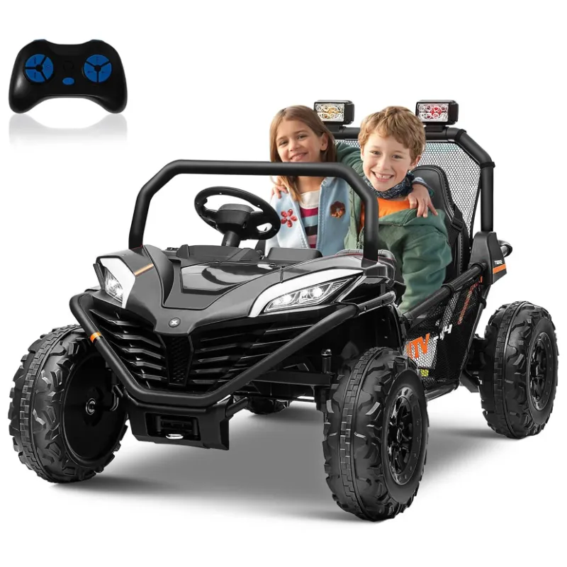 Photo 1 of 24V Kids Ride on Car,Neche 2 Seater Powered off-Road,4WD Electric Vehicles with Remote Control,Maximum 5mph,Spring Suspension UTV for 3-8 Boys Girls,Black