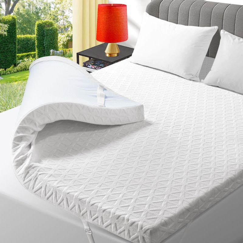 Photo 1 of EDILLY 3 Inch Cooling Gel Memory Foam Mattress Topper Queen Size, with Removable Soft Cover, Comfort Body Support & Pressure Relief https://a.co/d/fJbzvEs