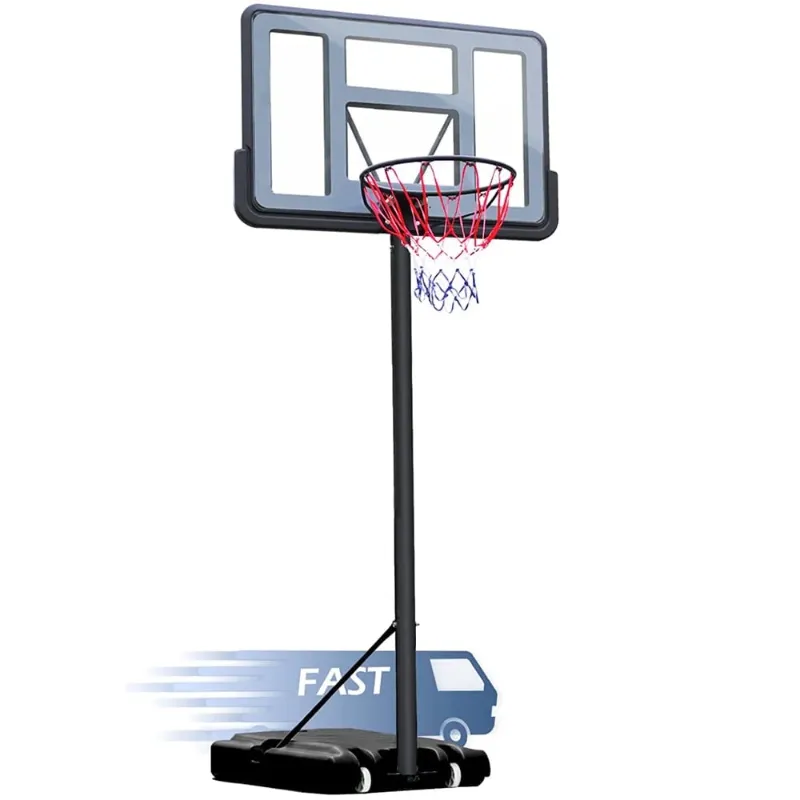 Photo 1 of 44 inch Outdoor Basketball Hoop Stand for Adults, SEGMART 4.9FT-10FT Height Adjustable Portable