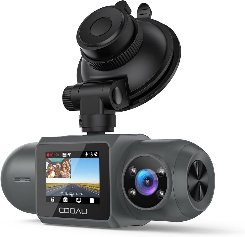 Photo 1 of COOAU D20S Dual Dash Cam + M57 Dual Dash Cam - 2.5K+1080P Front and Inside Single Front 4K | 2.5K+1080P Front and Rear | GPS & WiFi 24H Parking Mode G-Sensor Accident Record Loop Recording