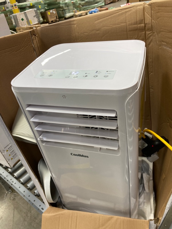 Photo 2 of **PARTS ONLY DOES NOT WORK***12000 BTU Portable Air Conditioners Cool Up to 550 Sq.Ft,3-in-1 AC Unit with Remote Control/LED Display/Installation Kits & Screwdriver/24Hrs Timer for Home/Office,White
***small crack on front***