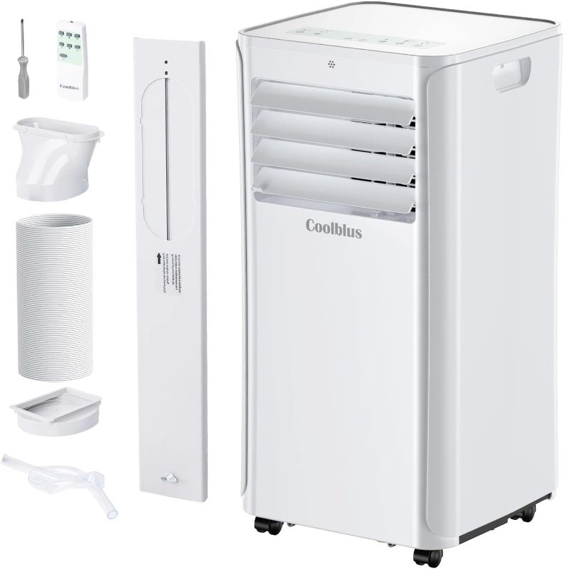 Photo 1 of **PARTS ONLY DOES NOT WORK***12000 BTU Portable Air Conditioners Cool Up to 550 Sq.Ft,3-in-1 AC Unit with Remote Control/LED Display/Installation Kits & Screwdriver/24Hrs Timer for Home/Office,White
***small crack on front***