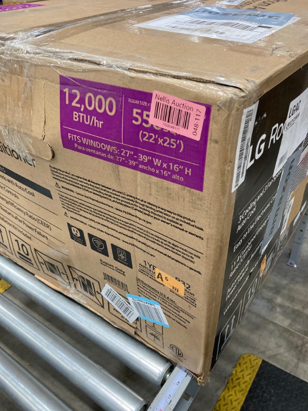Photo 1 of ***(PARTS ONLY)***
LG 12,000 BTU Smart Window Air Conditioner, 115V, AC Window Unit for Rooms up to 550 Sq. Ft., Perfect for Kitchen or Living Room, Phone & Voice Control, Works with LG ThinQ, Amazon Alexa, Hey Google