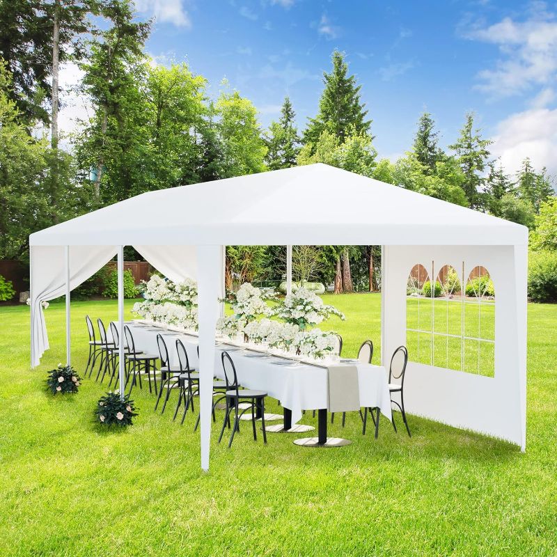 Photo 1 of 10'x30' Outdoor Canopy Tent Patio Camping Gazebo Shelter Pavilion Cater Party Wedding BBQ Events Tent w/Removable Sidewalls