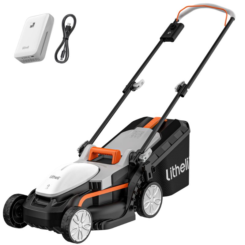 Photo 1 of Litheli Cordless Lawn Mower, U20 Series 20V Electric Lawn Mowers, 13 Inch, Adjustment Heights, Light Weight, With 4.0Ah Portable Battery, for Garden/Yard/Farm