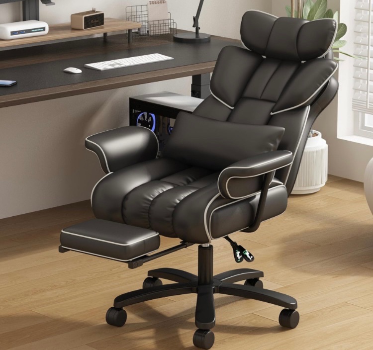 Photo 1 of 4.2 4.2 out of 5 stars 57
Big and Tall Office Chair 400lbs with Wide Seat and Arms, Reclining Office Chair with Footrest, High Back Executive Office Chair with Removable Lumbar Support, Home Office Computer Desk Chair