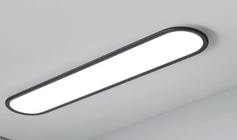 Photo 1 of Ganeed Modern Linear Ceiling Lights,48W Dimmable LED Ceiling Lamp, High Brightness Long Ceiling Light,24 Inch Ultra Thin Low Profile Light Fixture for Bedroom Kitchen Closet Hallway,Black