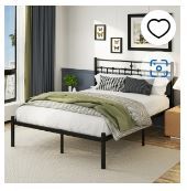 Photo 1 of Gounni Queen metal bed frame with headboard 