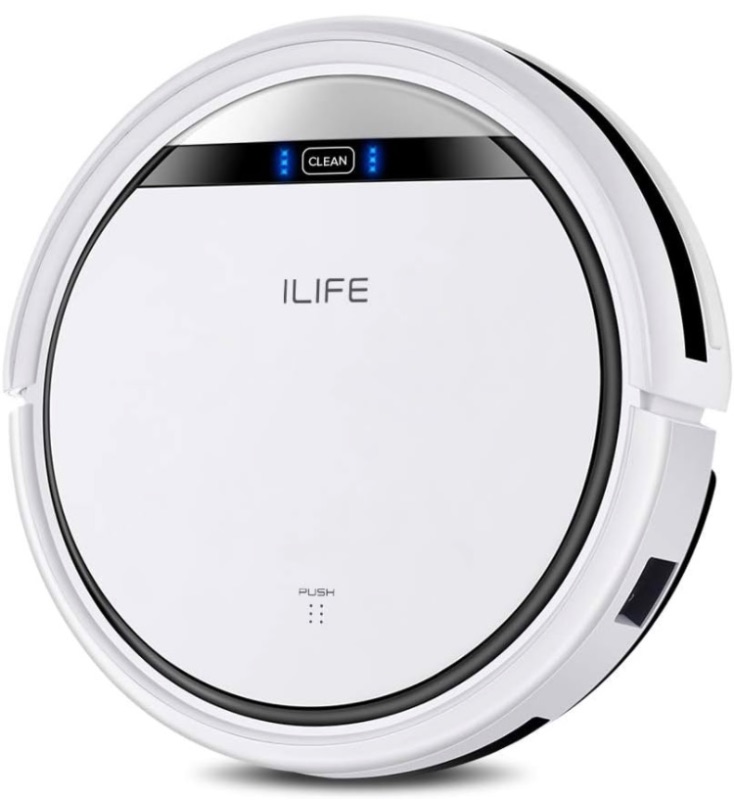 Photo 1 of *** Missing parts, dust basket and filter***ILIFE V3s Pro Robot Vacuum Cleaner, Tangle-free Suction , Slim, Automatic Self-Charging Robotic Vacuum Cleaner, Daily Schedule Cleaning, Ideal For Pet Hair?Hard Floor and Low Pile Carpet,Pearl White