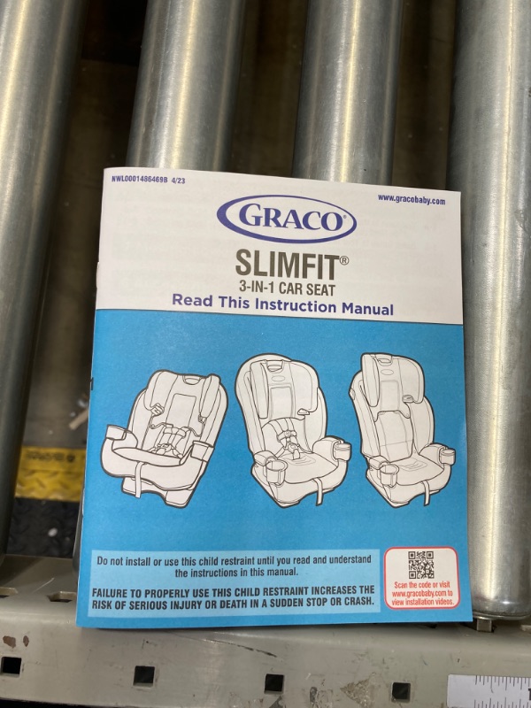 Photo 9 of Graco SlimFit 3 in 1 Car Seat -Slim & Comfy Design Saves Space in Your Back Seat, Darcie, One Size SlimFit Darcie