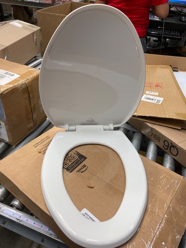 Photo 3 of Slow Close Toilet Seat BR501-00 White Elongated, Stain-Resistant and Easy to Keep Clean, Heavy Duty Fits All Toilet Brands, Executive Series by Bath Royale