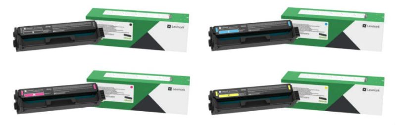 Photo 1 of Lexmark C331HC0, C331HK0, C331HM0, C331HY0 CMYK 4-Color High Yield Return Program Toner Cartridge Set for C3326, MC3326, BND02225 BCMY 4 Pack