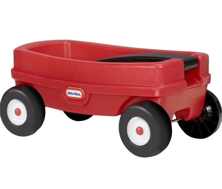 Photo 1 of Little Tikes Lil' Wagon – Red And Black, Indoor and Outdoor Play, Easy Assembly, Made Of Tough Plastic Inside and Out, Handle Folds For Easy Storage | Kids 18