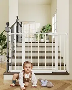 Photo 1 of Mom's Choice Awards Winner-Cumbor 29.7-46" Arched Decor Baby Gate for Stairs No Drill, Auto Closed Dog Gate Indoor for the House, Pressure Mounted Pet Gate for Doorways, Easy Install Child Gate, White White 30.5" Tall