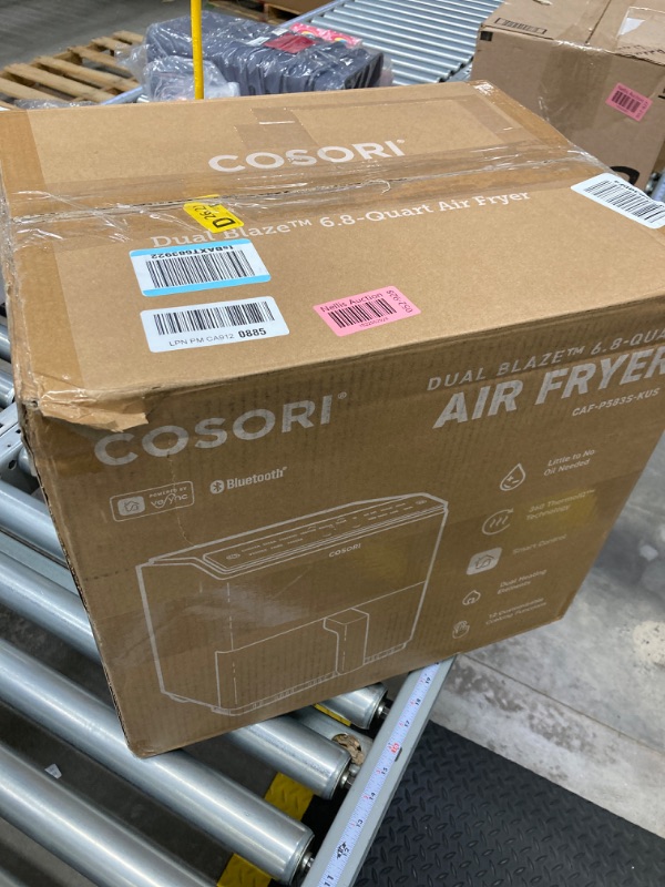 Photo 4 of  ** Parts Only, Does Not Turn On** COSORI Pro III Air Fryer Dual Blaze, 6.8-Quart, Precise Temps Prevent Overcooking, Heating Adjusts for a True Air Fry, Bake, Roast, and Broil, Even and Fast Cooking, In-App Recipes, 1750W, Dark gray 6.8 QT Dark Grey