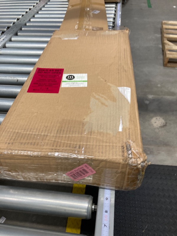 Photo 1 of mDesign Modern Nesting Side/End Table - Metal Wood Design - Sturdy Vintage, Rustic, Industrial Home Decor Accent Furniture for Living Room, Bedroom - Set of 2 - Marble/Black