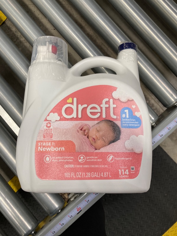 Photo 1 of Dreft Stage 1: Newborn Baby Liquid Laundry Detergent 114 loads 165 fl oz Laundry Detergent Liquid, 114 Loads