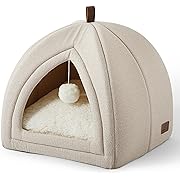 Photo 1 of **NOT BALL** Bedsure Cat Beds for Indoor Cats - Medium Cat House Cat Tent Cat Cave with Removable Washable Cushioned Pillow, Kitten Beds Cat Hut, Dark Grey, 19 inches M(19x19x19) 