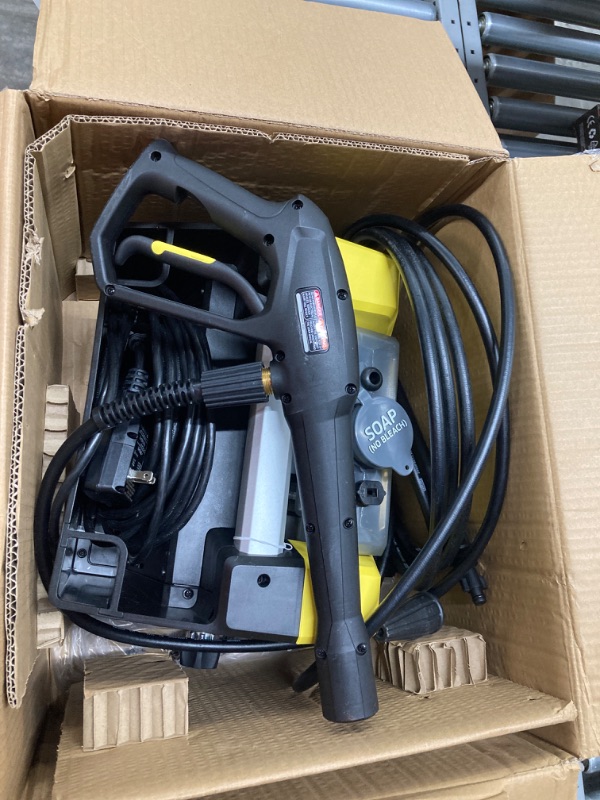 Photo 2 of Kärcher - K1700 Cube TruPressure Electric Pressure Washer - 1700 PSI / 2125 Max PSI Power Washer - With 3 Nozzles for Cleaning Cars, Siding, Driveways, Fencing, & More - 1.2 GPM K1700 Cube Pressure Washer