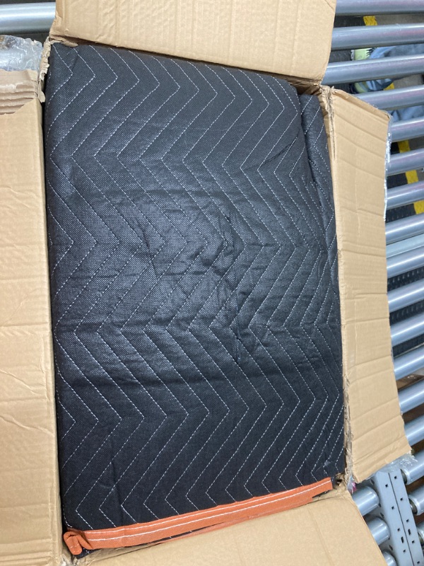 Photo 1 of SIMPLI-MAGIC 79522 Heavy Duty Padded Moving Blankets, Orange/Black, 72” x 80”, 6 Pack