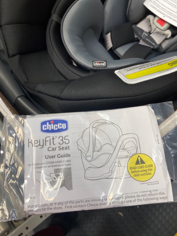 Photo 5 of Chicco KeyFit 35 Infant Car Seat - Onyx | Black Durable Woven Seat Pad Onyx