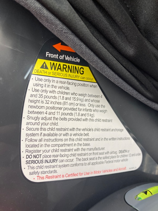 Photo 1 of Chicco KeyFit 35 Infant Car Seat - Onyx | Black Durable Woven Seat Pad Onyx